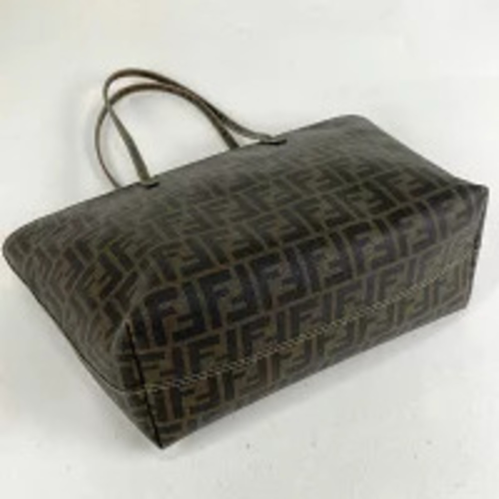 Fendi canvas shoulder bag brown Zucca tote